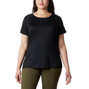 Columbia Ženske Majice - Peak To Point II Plus Size Crne | OWQX-34568